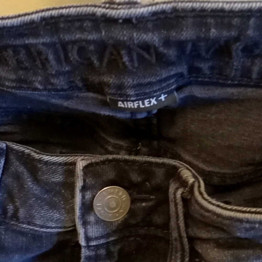 AE Airflex+ Black Distressed Jeans - Picture 2 of 3